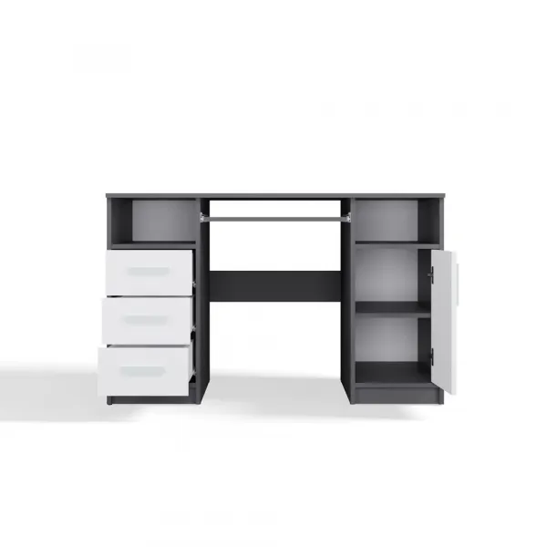 TP Living Písací stôl DELTA 120 cm antracitový/biely