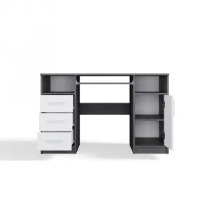 TP Living Písací stôl DELTA 120 cm antracitový/biely