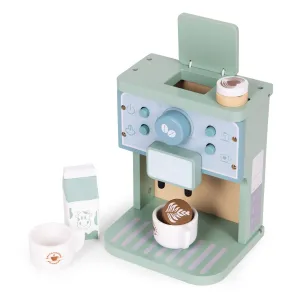 ECOTOYS Drevený kávovar pre deti ESPRESSO modrý