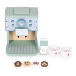 ECOTOYS Drevený kávovar pre deti ESPRESSO modrý