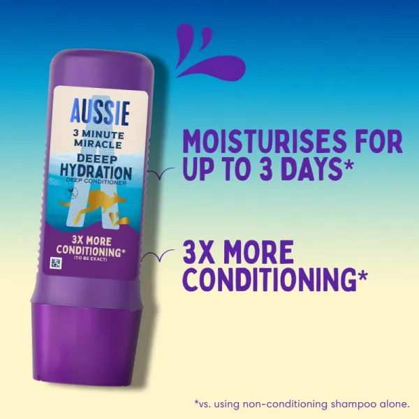 Aussie 3 Minute Miracle Deep Hydration hĺbkovo hydratačný kondicionér 250 ml
