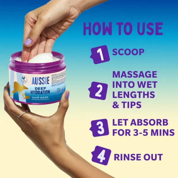 Aussie Deep Hydration Hair Mask intenzívna hydratačná maska pre suché a poškodené vlasy 500 ml