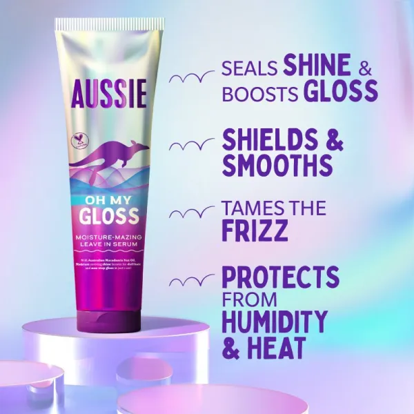 Aussie Oh My Gloss Leave In Serum bezoplachové sérum pre hydratáciu a lesk 160 ml