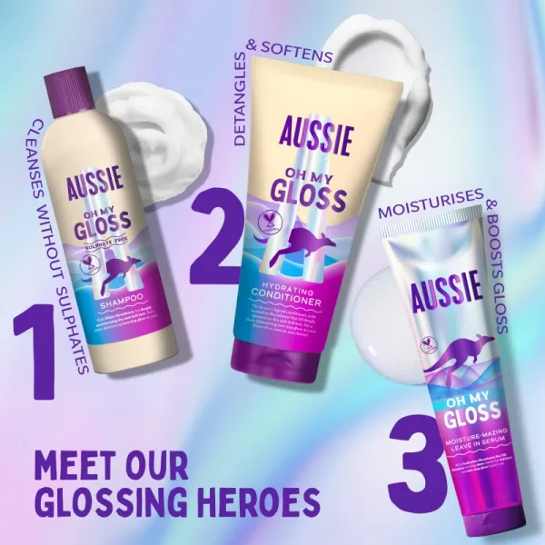 Aussie Oh My Gloss Leave In Serum bezoplachové sérum pre hydratáciu a lesk 160 ml
