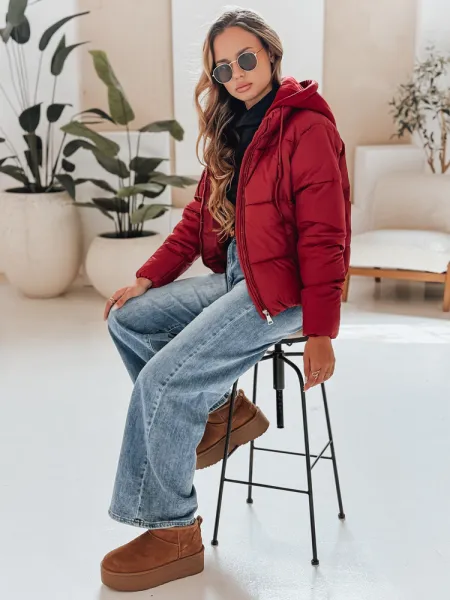 Dámska zimná puffer bunda s kapucňou