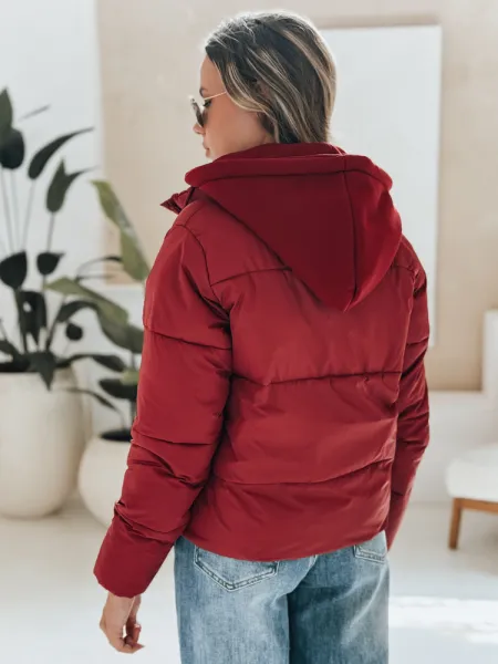 Dámska zimná puffer bunda s kapucňou