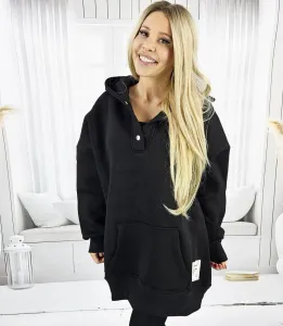 Pri Warm, smooth oversize hooded sweatshirt JANET