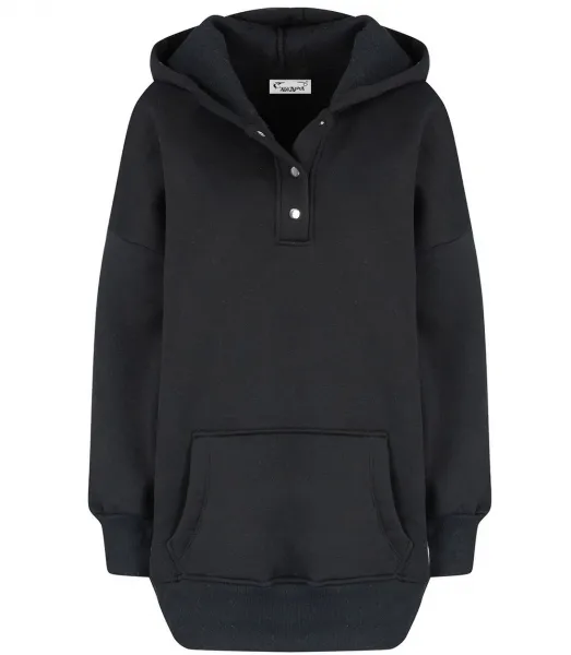Pri Warm, smooth oversize hooded sweatshirt JANET