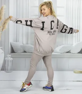 Pri Women's tracksuit loose sweatshirt + ribbed leggings CHICAGO