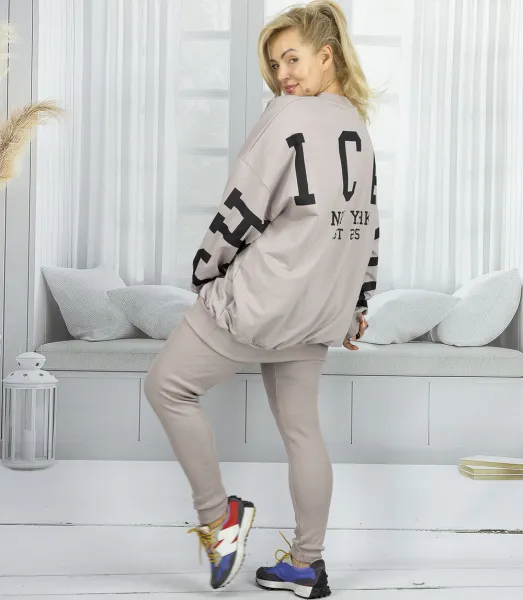 Pri Women's tracksuit loose sweatshirt + ribbed leggings CHICAGO