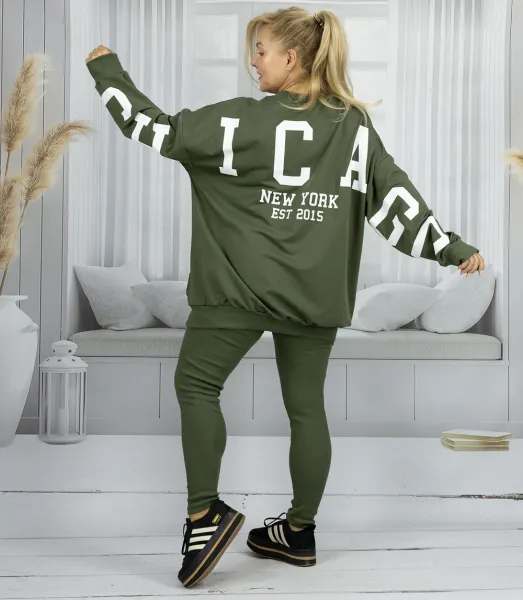 Pri Women's tracksuit loose sweatshirt + ribbed leggings CHICAGO