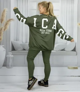 Pri Women's tracksuit loose sweatshirt + ribbed leggings CHICAGO