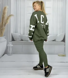 Pri Women's tracksuit loose sweatshirt + ribbed leggings CHICAGO