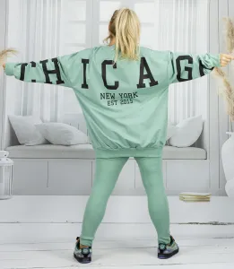 Pri Women's tracksuit loose sweatshirt + ribbed leggings CHICAGO