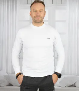 Pri Men's hoodless sports sweatshirt with small reflector