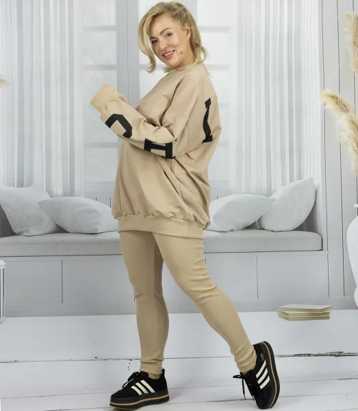 Pri Women's tracksuit loose sweatshirt + ribbed leggings CHICAGO