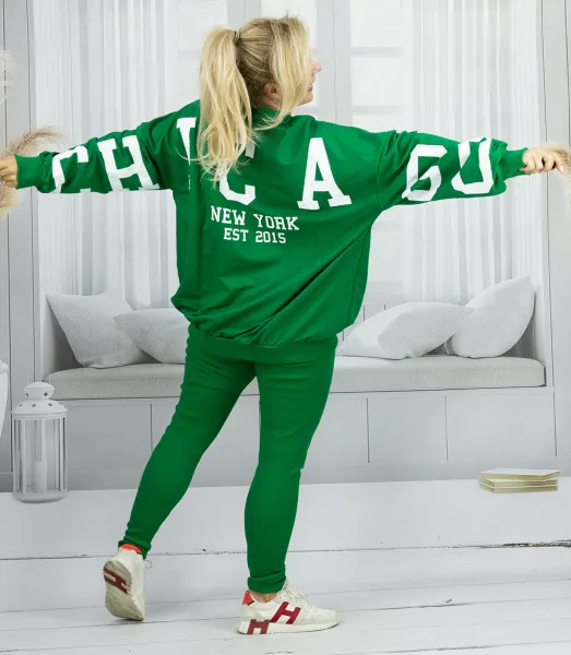 Pri Women's tracksuit loose sweatshirt + ribbed leggings CHICAGO
