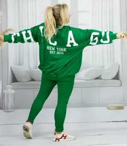 Pri Women's tracksuit loose sweatshirt + ribbed leggings CHICAGO