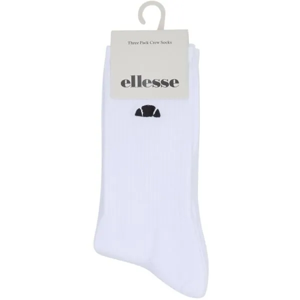 ELLESSE ALACRE CREW 3 PACKS Vysoké ponožky, biela, veľkosť 37-42