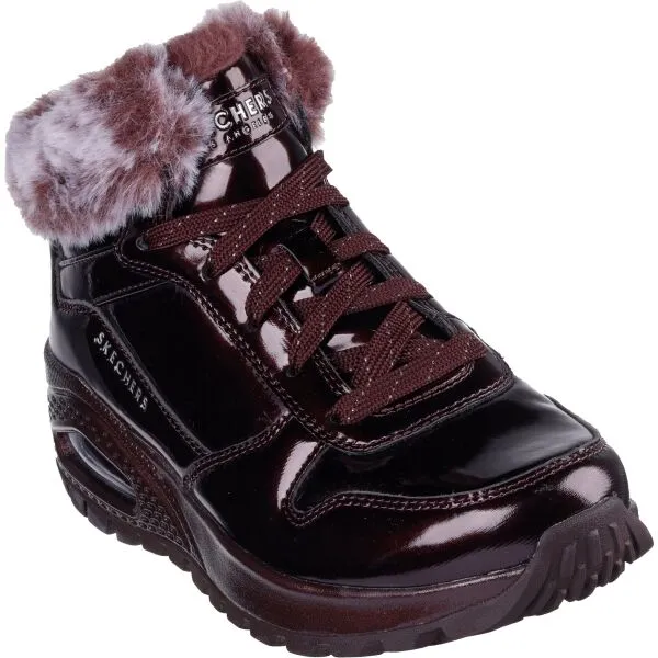 Skechers UNO RUGGED - FIESTY WINTER Dámska zimná obuv, vínová, veľkosť