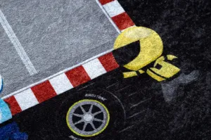 Detský koberec JUNIOR 52108.801 pretekár / Formula 1, sivý
