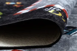 Detský koberec JUNIOR 52108.801 pretekár / Formula 1, sivý