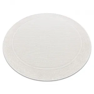 Šnúrkový koberec SIZAL TIMO 5979 kruh, biely