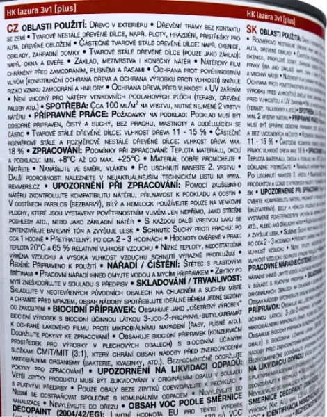 REMMERS HK lazúra 3v1 Plus - ochranná lazúra na drevo pre exteriér 5 l Teak