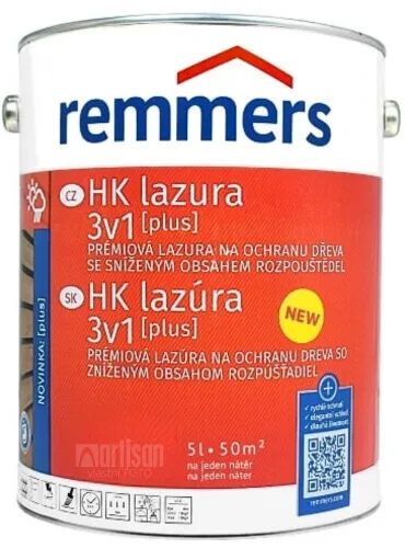 REMMERS HK lazúra 3v1 Plus - ochranná lazúra na drevo pre exteriér 5 l Teak