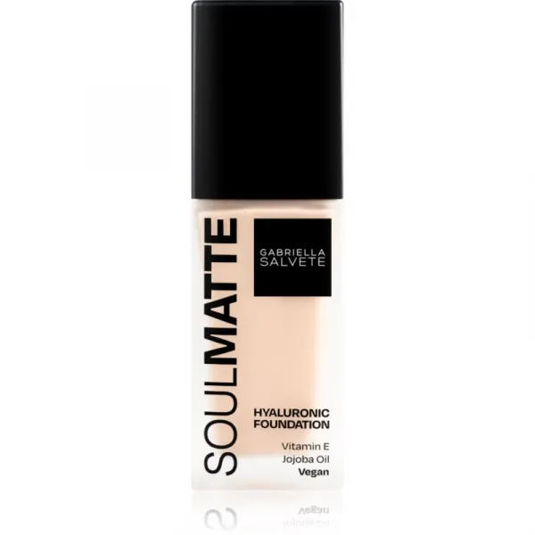 Gabriella Salvete SoulMatte Hyaluronic Foundation dlhotrvajúci make-up s matným efektom odtieň 02C Ivory Cold 30 ml