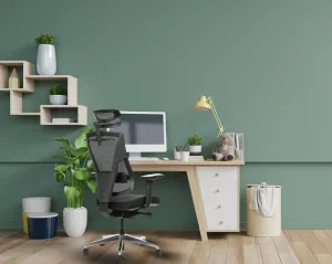 MERCURY Ergonomická kancelárska stolička OAMA PLUS, čierna, pre vysoké postavy