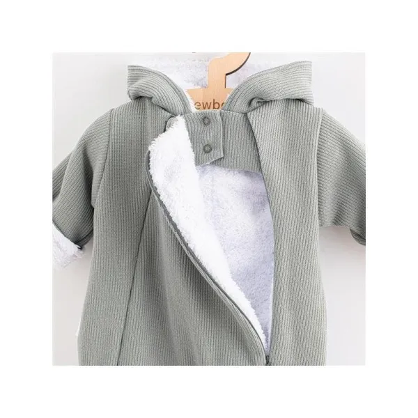 Dojčenská kombinéza s kapucňou New Baby Frosty grey 68 (4-6m)