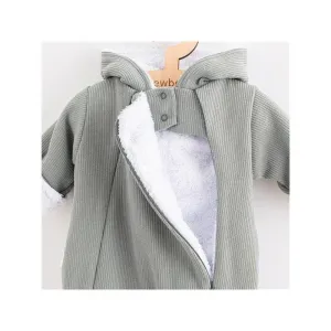 Dojčenská kombinéza s kapucňou New Baby Frosty grey 68 (4-6m)