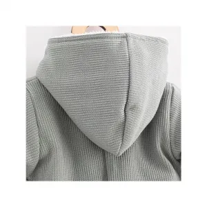 Dojčenská kombinéza s kapucňou New Baby Frosty grey 74 (6-9m)