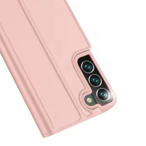 DUX DUCIS Skin Pro knižkové kožené puzdro na Samsung Galaxy S22 Plus, ružové