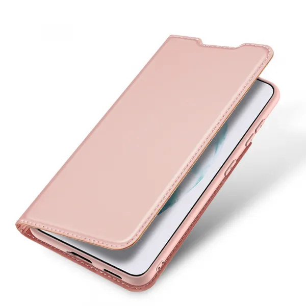 DUX DUCIS Skin Pro knižkové kožené puzdro na Samsung Galaxy S22 Plus, ružové