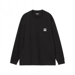 Carhartt WIP L/S Pocket Heart T-Shirt "Black Red" (I035300-1V2XX)