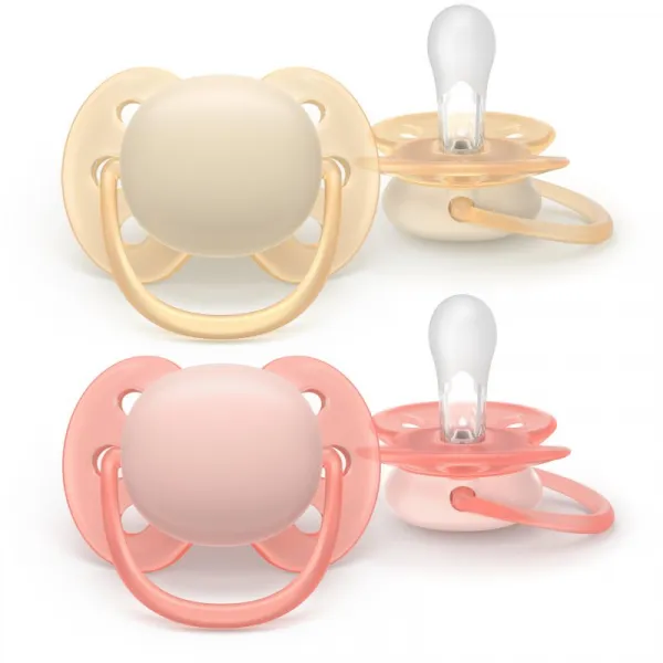 Philips AVENT Cumlík Ultrasoft Premium 0-6m dievča 2 ks