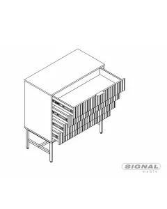 Signal Komoda Mago 80 cm dub přírodní/černý mat