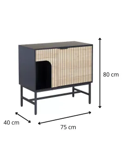 Signal Komoda Mago 75 cm dub přírodní/černý mat