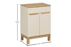 ArtCom Kúpeľňová skrinka s doskou BALI Cashmere D60/1 | 60 cm