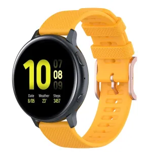 BStrap Silicone Rain remienok na Garmin Vivoactive 4, yellow (SSG014C1606)