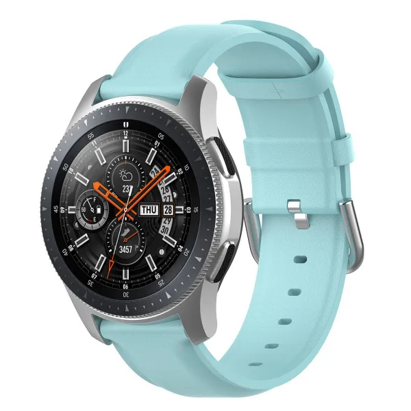 BStrap Leather Lux remienok na Garmin Vivoactive 4, light blue (SSG015C0906)