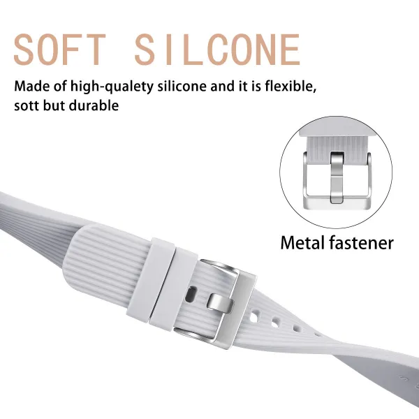 BStrap Silicone Line (Small) remienok na Garmin Venu 2 Plus, gray (SSG003C0809)