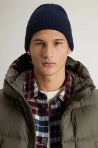 Čapica Woolrich Knitted Ribbed Beanie Melton Blue
