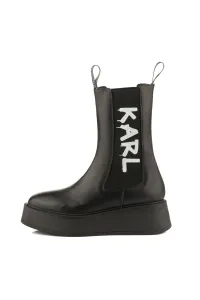 Členková Obuv Karl Lagerfeld Zephyr Midi Gore Boot Black Lthr