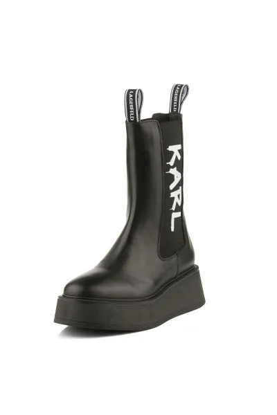 Členková Obuv Karl Lagerfeld Zephyr Midi Gore Boot Black Lthr