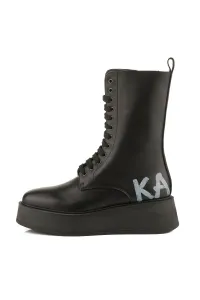 Členková Obuv Karl Lagerfeld Zephyr Hi Lace Boot Black Lthr