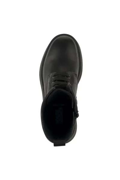 Členková Obuv Karl Lagerfeld Zephyr Hi Lace Boot Black Lthr