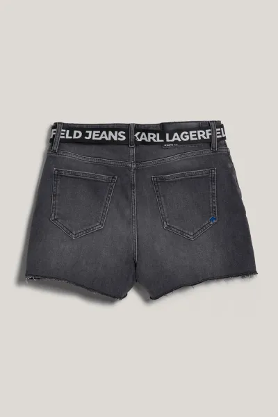 Šortky Karl Lagerfeld Jeans Klj Mr Belted Denim Short Washed Grey